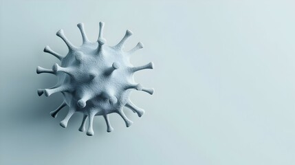 Poster - H5N1 Virus Particle Isolation, a detailed depiction of a singular H5N1 virus particle, showcasing its unique structure and characteristics.