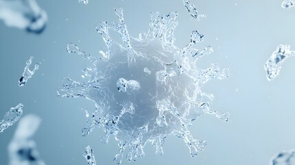 Poster - Isolated H5N1 Virus Particle, A detailed view of an H5N1 virus particle, showcasing its intricate structure and unique characteristics.