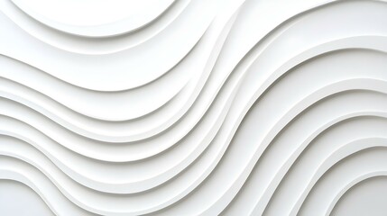 Poster - Sleek White Geometric Surface, a modern design featuring clean lines and subtle textures, ideal for contemporary backgrounds and minimalist aesthetics