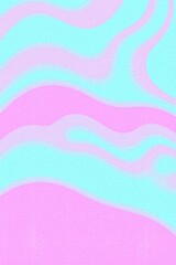 Poster - Abstract Pastel-Colored Wavy Pattern with Pink, Blue, and Purple Hues Wallpaper Background