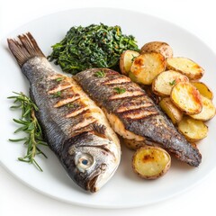 Sticker - grilled fish with vegetables