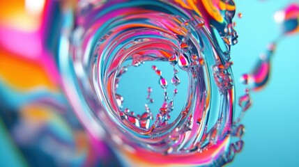 Poster - A mesmerizing swirl filled with vivid colors and intricate patterns creates a sense of movement and depth, captivating the viewer's imagination