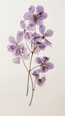 Canvas Print - Pressed lilac flower plant petal.