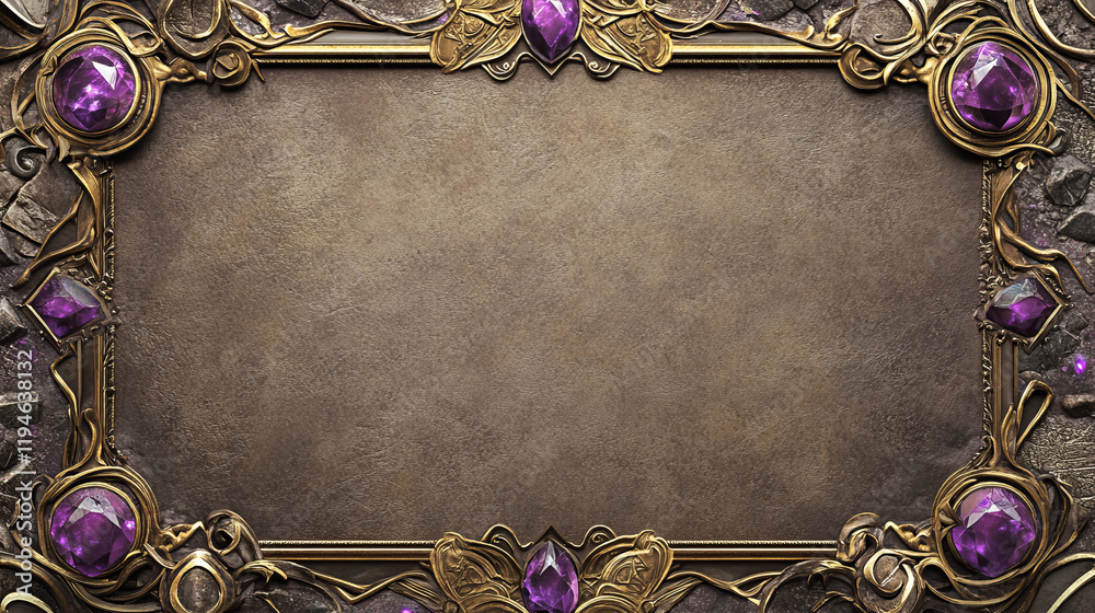 Fantasy gold and silver frames in medieval style for rpg game ui design ...
