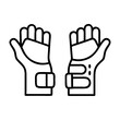 © Waliul - skateboarding wrist guards icon, skateboarding wrist guards line art - simple line art of skateboarding wrist guards, perfect for skateboarding wrist guards logos and icons and themed design
