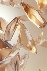 Poster - Sparkling crystal shards create a stunning visual display in a soft, warm ambiance