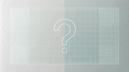 Poster - Uncertain Future Abstract Gridded Background with Question Mark
