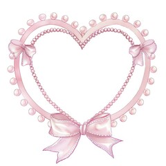 Wall Mural - Elegant pink heart frame