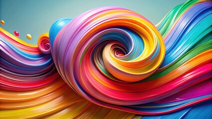 Poster - Abstract Colorful Swirling Paint Design, Perfect for Dynamic Backgrounds and Vibrant Visuals