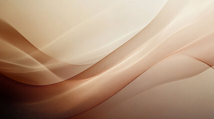 Poster - Abstract gentle waves of soft earth tones create a calming visual experience