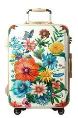 Wall Mural - Flower Collage Luggage shaped luggage suitcase baggage.