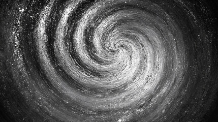 Poster - Swirling pattern of light and darkness creates a mesmerizing abstract design in black and white
