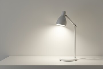 Wall Mural - A modern desk lamp in a clean minimalist setup