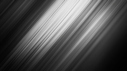Poster - Abstract black and white lines creating a dynamic pattern in a minimalist style