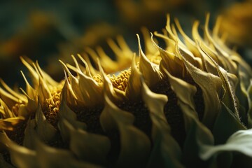 Poster - A bright and cheerful sunflower in sharp focus, with a blurred background