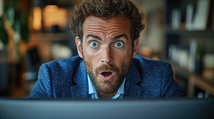 Aufkleber - A person with a shocked or amazed facial expression