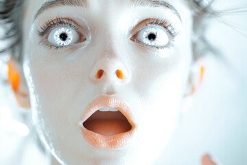 Poster - A person's reaction caught on camera, potentially used in a news article or documentary