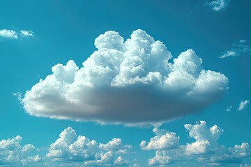 Aufkleber - A large cloud floating in a clear blue sky