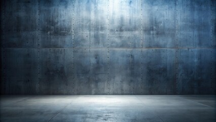 Leinwandbilder - Dark Industrial Room with Concrete Floor and Wall