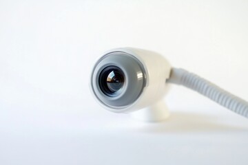 Poster - A camera with a cord attached, suitable for use in various settings such as outdoor events or indoor photography