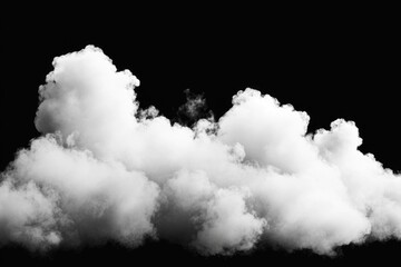 Poster - A monochromatic image of a cloud, often used in minimalist designs or as a background element