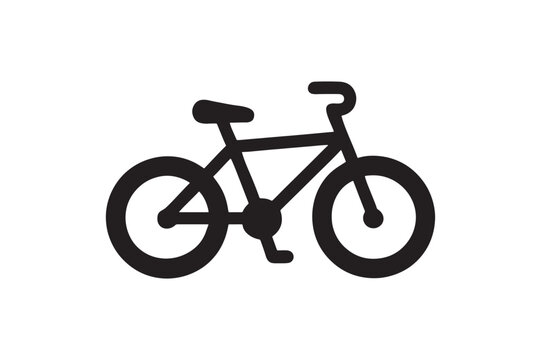 Bicycle icon silhouette vector design. Icon a 2 bicycle on a white background. Illustration in format.