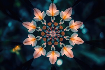 Aufkleber - A close-up shot of a single flower on a black background, great for design and illustration purposes