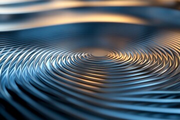 Leinwandbilder - Artistic metal waves showcasing intricate, flowing patterns with reflections of light, evoking a sense of motion and depth, blending nature and design inspiration.
