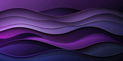 Aufkleber - Abstract Purple Wave Pattern Design Elegant Curving Layers