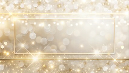 Aufkleber - Elegant Golden Sparkle Background with Frame for Text or Image