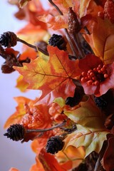 Aufkleber - A close-up view of a bunch of colorful leaves and berries