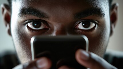 Poster - A person examining their mobile device
