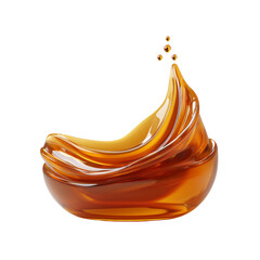 Wall Mural - vibrant glossy liquid in elegant shape isolated on transparent background