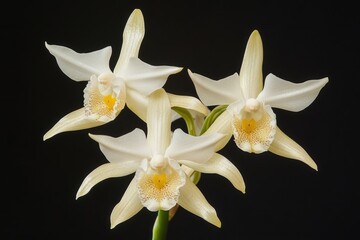 Aufkleber - A close-up view of a single white flower on its stem, with a simple and elegant design