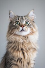 Aufkleber - Close-up shot of a cat's face with bright green eyes, suitable for pet-related or nature-inspired content