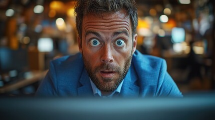 Poster - A person with a shocked or astonished facial expression