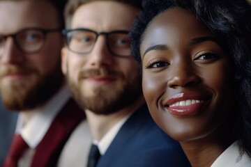 Poster - A man and a woman standing together, smiling at the camera
