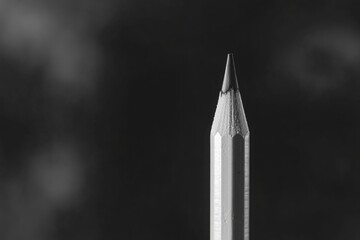 Poster - A photograph of a single pencil in monochrome tones