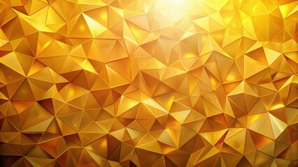 Poster - Abstract Golden Triangular Mosaic Background Texture Luxurious Shimmering Surface Design