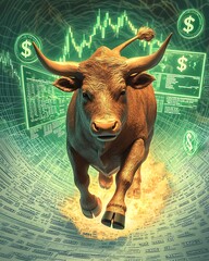 Poster - Bullish & Bearish concept showcasing, Dynamic Bullish Concept with Market Visuals