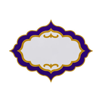 3D label purple and gold ornate with a scalloped edge 04