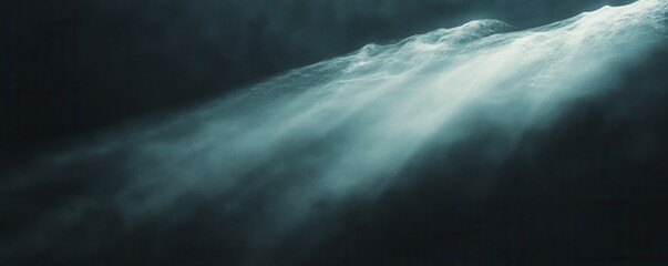 Wall Mural - a dark, grainy background with black noise texture features a banner design with a light blue abstra