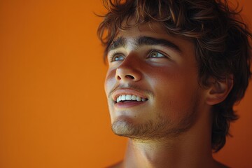 Canvas Print - A close-up shot of a person wearing a tie