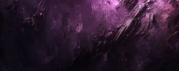 Poster - A dark textured poster header with a noisy color gradient banner and a purple grainy background.