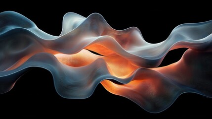Poster - Surreal intertwining glowing vines abstract space digital art dark environment artistic viewpoint vibrant concept