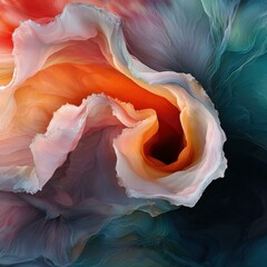 Poster - Swirling pastel tones in a vibrant whirlpool abstract art digital creation colorful environment aesthetic viewpoint