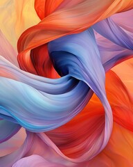 Poster - Dynamic flow of pastel swirls abstract art digital design soft environment aesthetic viewpoint creative concepts