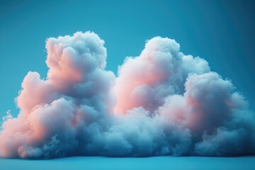 Aufkleber - A collection of puffy cumulus clouds floating in a clear blue sky