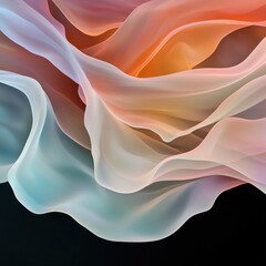 Poster - Surreal sea of liquid light flowing in gentle waves abstract fantasy digital art dreamlike environment ethereal viewpoint