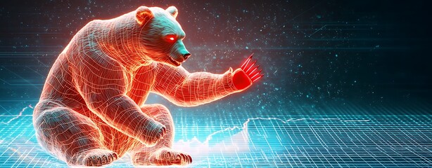 Poster - Bullish & Bearish concept showcasing, Bullish and Bearish Market Concept Illustration